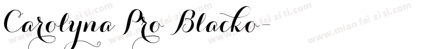 Carolyna Pro Blacko字体转换